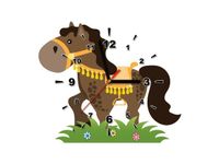 40X40CM ZEGAR BRĄZOWY KONIK OBRAZ