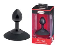 MALESATION Alu-Plug with suction cup small, black