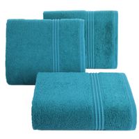 Ręcznik Mela 50x90 cm turkus bambusowa wiskoza z dekor bordiurą