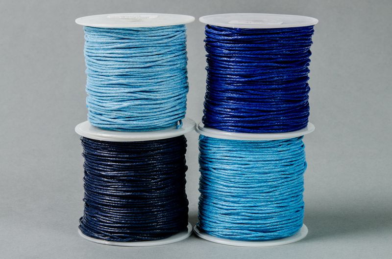 SZNUREK bawełniany woskowany 1mm niebieski ciemny 20-30m zdjęcie 3