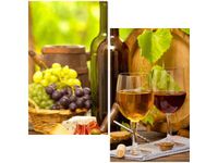 60X60CM BIAŁE CZERWONE DWU OBRAZ ŚCIAN