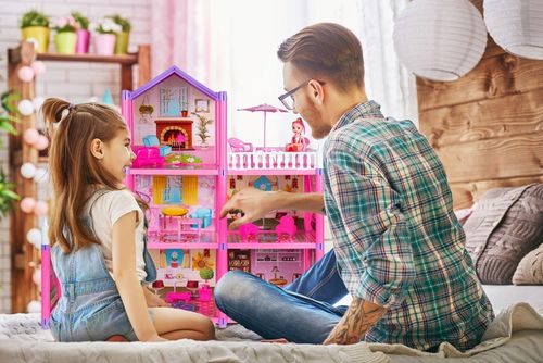 DOMEK DLA LALEK 2 LALKI MEBLE 129 ELEMENTÓW DUŻY na Arena.pl