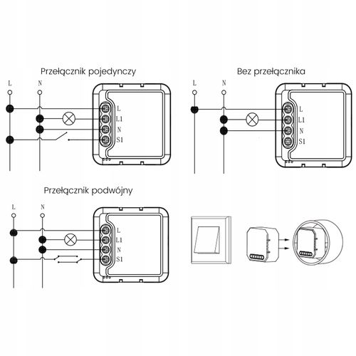 OXT Mini Przekaźnik 1 Obwód Matter WiFi HomeKit Google Home Alexa TUYA na Arena.pl