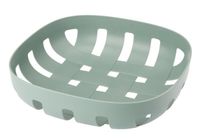 Koszyk stylowy na owoce salaterka tworzywo DECOR kwadratowy zielony pastelowy miętowy