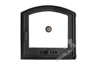 DRZWI C03 PRAWE - 45X45 CM + TERMOMETR 0-500°C do pieca pizzy pizzeria żeliwne