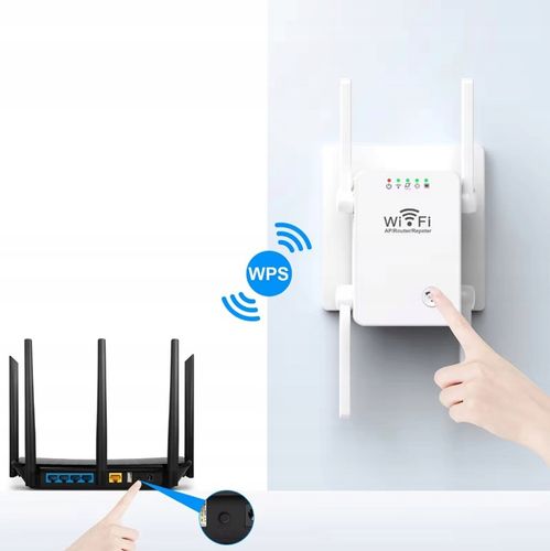 WZMACNIACZ SYGNAŁU WI-FI REPEATER ACCESS POINT AP RJ45 300Mb/s 2,4GHz AK341 na Arena.pl