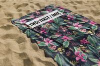 RĘCZNIK Kolorowe kwiatki z twoim dowolnym tekstem 150x75cm 028I