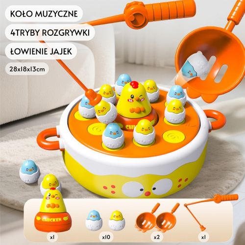 WOOPIE Gra Zręcznościowa Łowienie Kurczaczków 4w1 Katapulta na Arena.pl