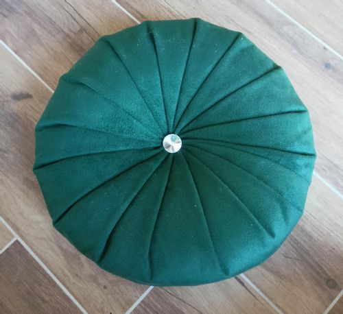 Poduszka dekoracyjna ozdobna okrągła welurgranat na Arena.pl