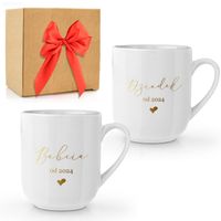 Prezent na pierwszy dzień babci i dziadka kubek dwa kubki z imionami