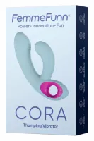 femmefunn cora light blue - wibrator punktowy, 10 trybow, silikon