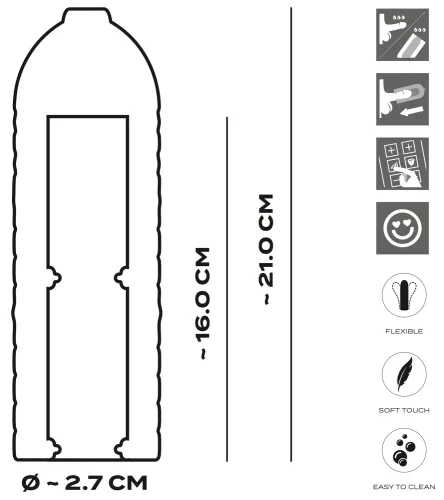 suck-o-mat 3 wymienny rękaw performance l silikonowy 21 cm na Arena.pl
