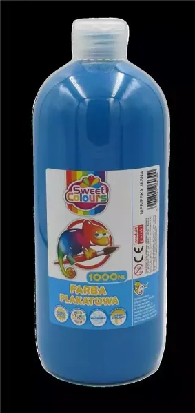 Farba plakatowa jasnoniebieska 1000ml zdjęcie 1