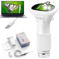 MICROSKOP DLA DZIECI RĘCZNY 1000X ZOOM EKRAN HD 2,4" LED ODKRYWANIE PREZENT