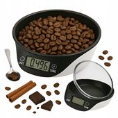 Waga Kuchenna Elektroniczna z Misą Precyzyjna Cyfrowa LCD Czarna 5 kg