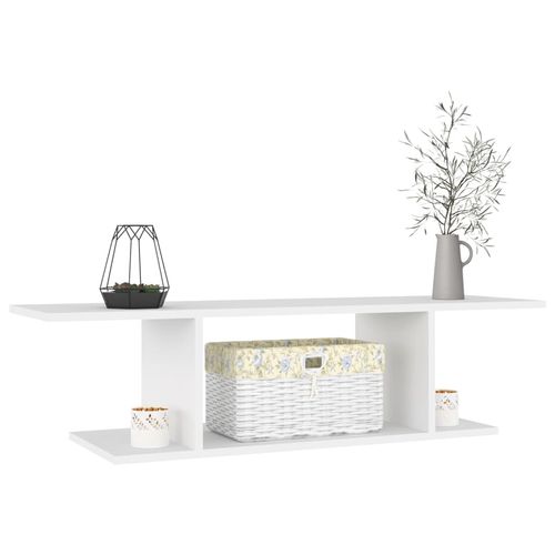 Wisząca szafka telewizyjna, biała, 103x30x26,5 cm, płyta na Arena.pl