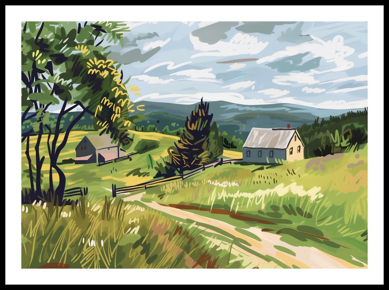 Plakat 70x50cm Bujna Wieś zdjęcie 3