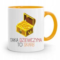 Kubek Żółty Dla Dziewczyny Taka Diewczyna To Skarb Z Nadrukiem Ze Zdjęciem