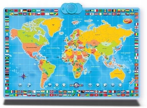 Interaktywna Mapa Świata Dumel gra edukacyjna PL na Arena.pl