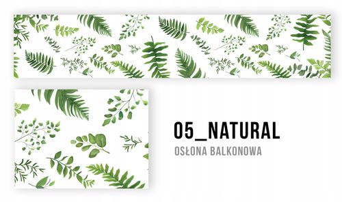 OSŁONA BALKONOWA MATA NA BALKON BIAŁA Z GRAFIKĄ BARIERKA WYMIAR na Arena.pl