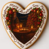 CIASTKO LUKROWANE CHRISTMAS TREE OLD BOŻE NARODZENIE ROZ.M SERCE ROBIONE