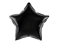 Balon foliowy gwiazda, czarny, 45 cm (18 cali) [balon na hel]