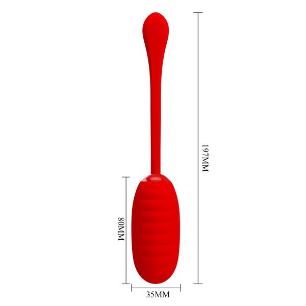 Pretty Love - Kirk Egg Red 12 Function Vibrations zdjęcie 10