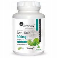 Aliness Gotu Kola 400mg 100caps Adaptogen Praca Mózgu