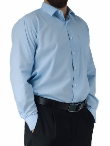 Koszula męska wizytowa do garnituru błękitna elegancka Laviino dl77 41/42 - L/XL zdjęcie 2