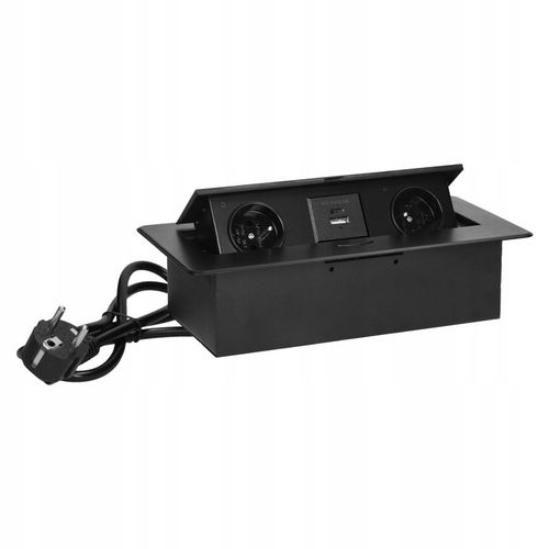 Gniazdo wpuszczane chowane w blat nablatowe USB USB-C STALOWE na Arena.pl