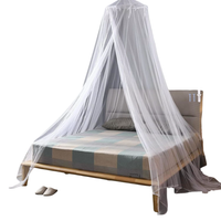 Moskitiera Wisząca na Łóżko Biała Baldachim Montaż Bez Wiercenia Kopuła