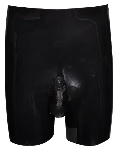 late x spodenki lateksowe czarny model xl z anatomiczną osłoną na Arena.pl