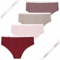 Majtki Damskie Figi Klasyczne Bawełniane Szorty Gładkie MORAJ 4 szt. M
