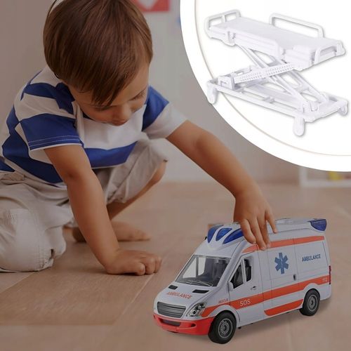 Auto Karetka Pogotowia Ambulans Bus Napęd Dźwięki Otwierane Drzwi z noszami na Arena.pl