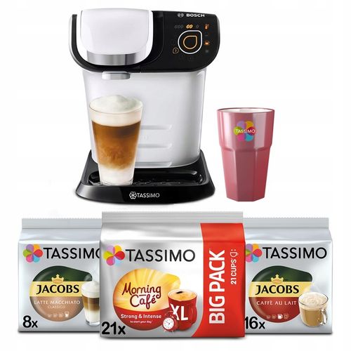 Ekspres kapsułkowy Bosch Tassimo My Way BIAŁY + 3x Tassimo + kubek GRATIS! na Arena.pl