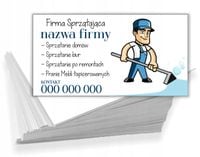 Wizytówki firmowe REKLAMOWE Foliowane 1000 szt FIRMA SPRZĄTAJĄCA