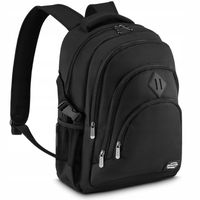 Duży plecak szkolny męski czarny sportowy z miejscem na laptopa 17” ZAGATTO