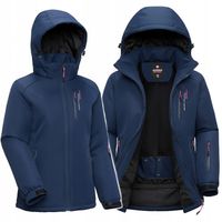 DWA KOLORY DAMSKA KURTKA ZIMOWA NARCIARSKA NA STOK CIEPŁA Z KAPTUREM M