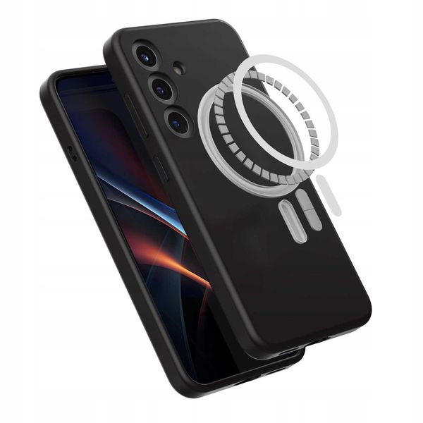 Spacecase Silicone Mag Galaxy S25 Black zdjęcie 8