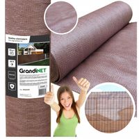 Siatka Osłonowa 1,5x15m 80% Brązowa Przed Wiatrem Sąsiadami Na Panele Płot