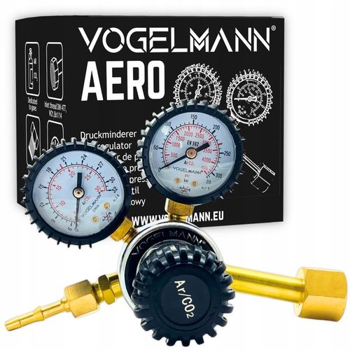 Vogelmann Reduktor gazu do butli CO2 ARGON Manometr AERO 200 bar W21,8x1/14 na Arena.pl