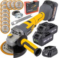 SZLIFIERKA KĄTOWA AKUMULATOROWA BEZSZCZOTKOWA DIAX KĄTÓWKA 2 X AKU 10 TARCZ