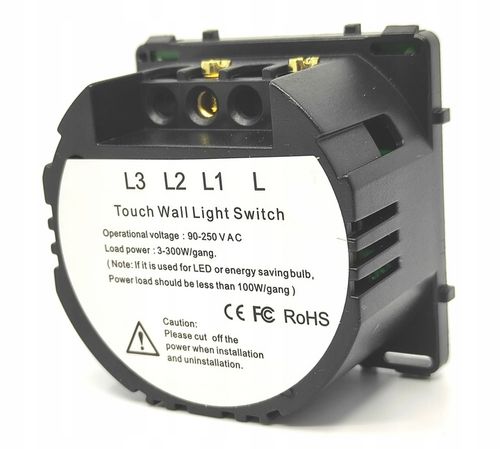 Wkład Moduł Włącznik Przełącznik Dotykowy Światła Pojedynczy LED fi60 PANEL na Arena.pl