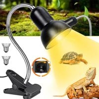 ŻÓŁW LAMPA GRZEWCZA LAMPA Z ŻARÓWKĄ UVA UVB I OBROTOWYM ZACISKIEM 360°