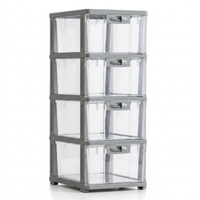 plastikowy regał na kółkach szafka szuflady szafa 66x 34x 26cm po21