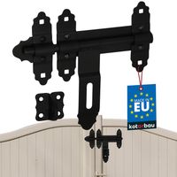 ZASUWA BRAMOWA GARAŻOWA RYGIEL BLOKADA ZAMKNIĘCIE DRZWI BRAMY CZARNA