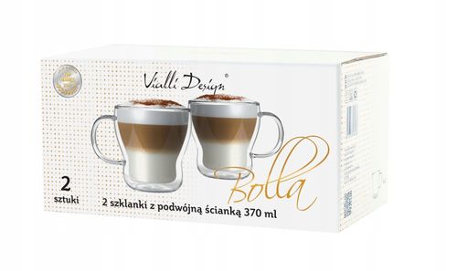 Filiżanka Vialli Design BOLLA SZKLANKI Z PODWÓJNĄ ŚCIANKĄ 370 ml 2 szt. na Arena.pl