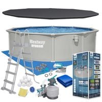 Basen ogrodowy panelowy całoroczny 457 x 122 cm 13w1 Bestawy 56384