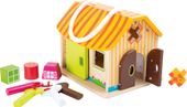 DOMEK z KLUCZYKAMI i SORTER 2w1 drewniany kolorowy