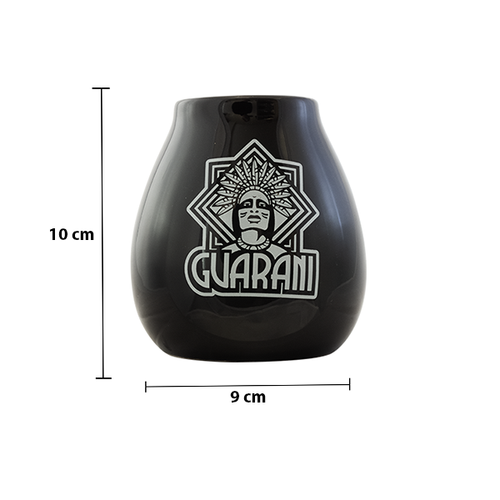 Tykwa ceramiczna czarna z logo Guarani - 350ml na Arena.pl